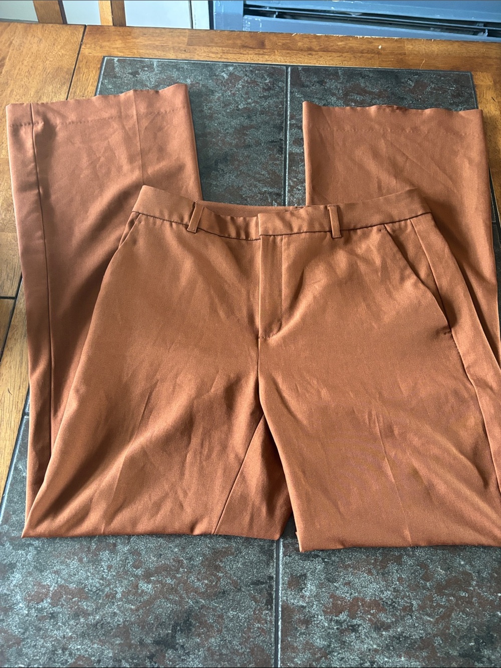 Banana Republic Women's Rust Brown Sculpted  Stretch Bootcut Trousers